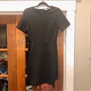 Hutch Size Small Elegant Black Polka Dot Quilted Mini Dress